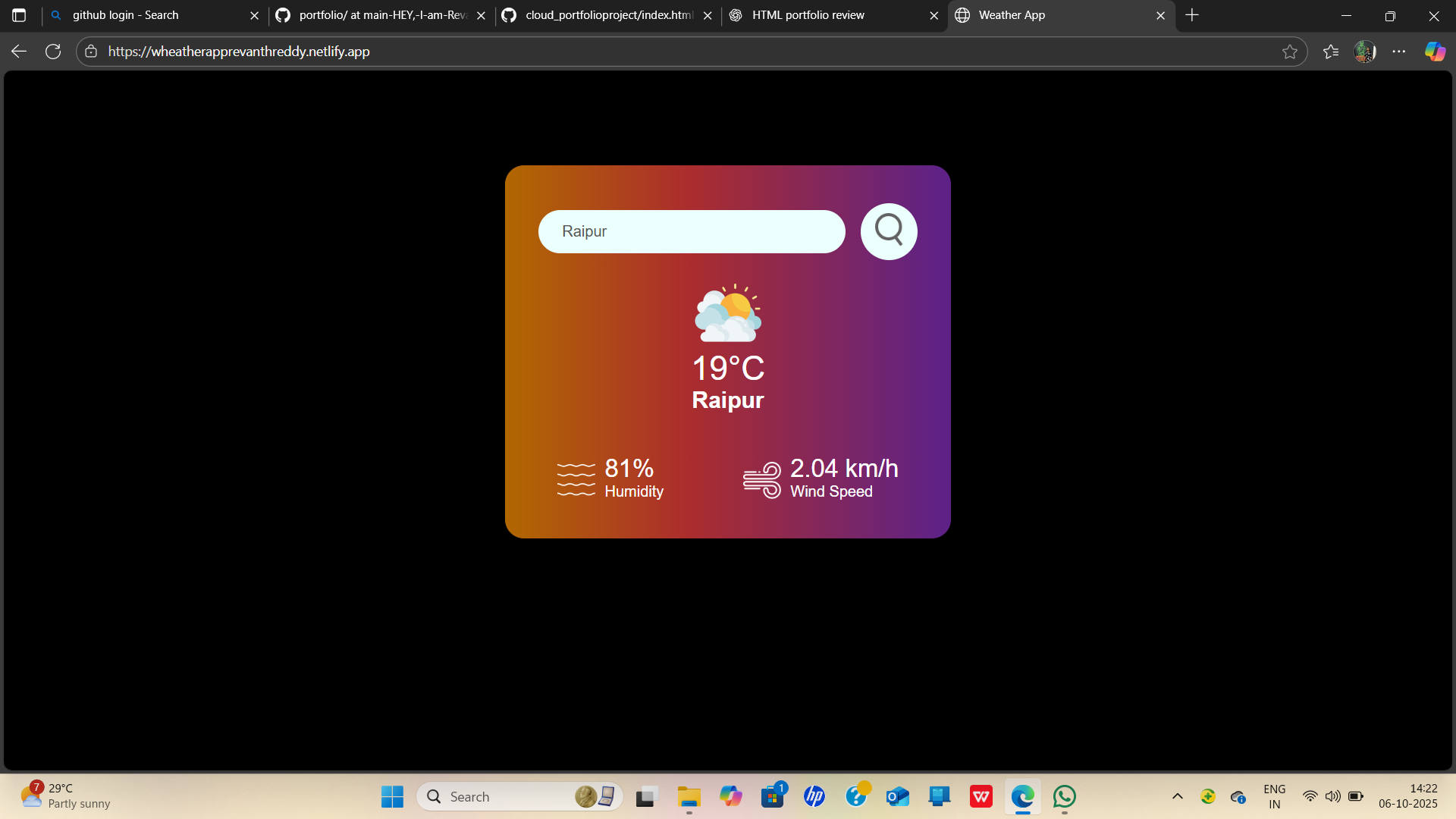 Weather Tracker App